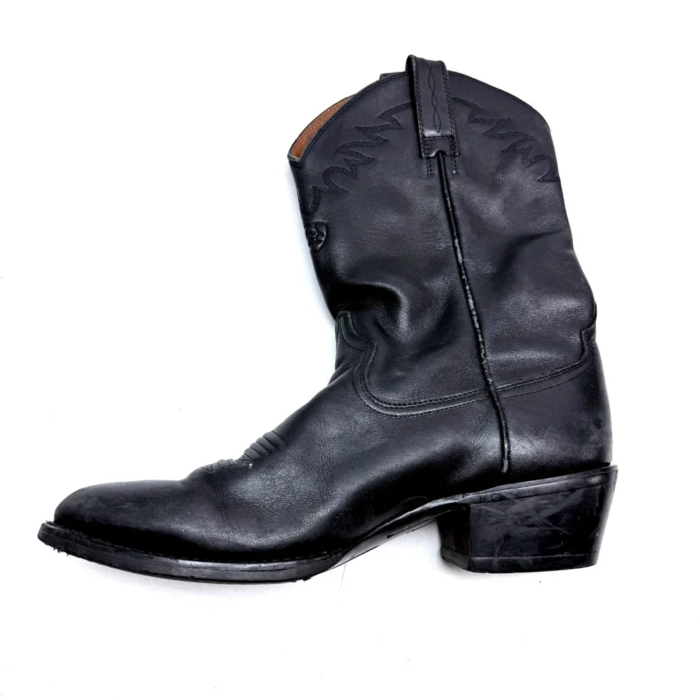 Ariat Mens Sedona Boots Size 11.5D Black Cowhide Leather Cowboy Western 34601
